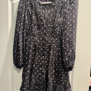 Polka Dot Black Dress